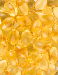 fish oil on white background