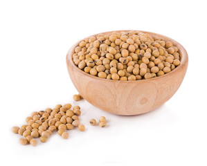 soy beans on white background