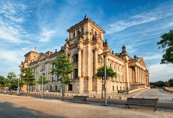 Fototapeta premium The Reichstag building in Berlin: German parliament