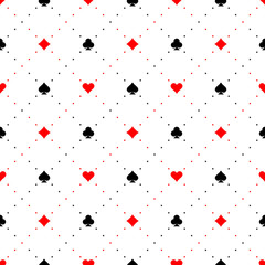 Playing card suits signs seamless pattern background - 102050610