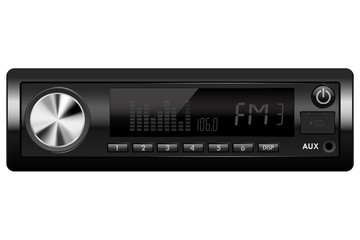 Fototapeta premium Car audio. Media receiver.