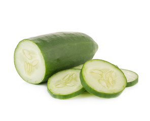 Cucumber on white background