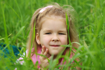  girl on the meadow