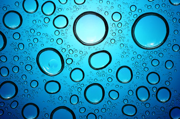  water drops on glass