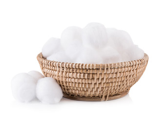 cotton wool on white background