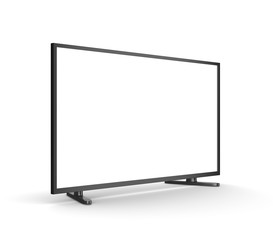 Naklejka premium Modern Tv Set with Blank Screen