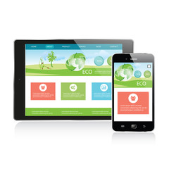 Tablet and Mobile Vector Design