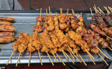Grilled chicken skewers
