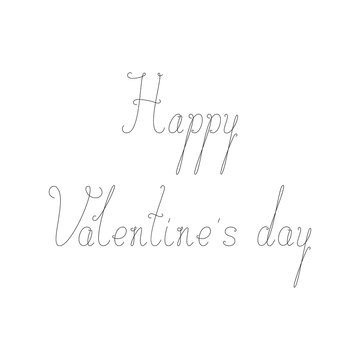 Happy Valentines day calligraphic lettering
