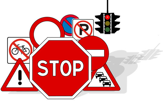 Stop dem Schilderwald: Verkehrsschilder Chaos, Verbote, Symbol