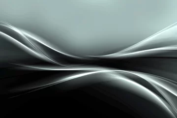 Photo sur Plexiglas Vague abstraite Conception de fond gris mouvement. Illustration numérique moderne.