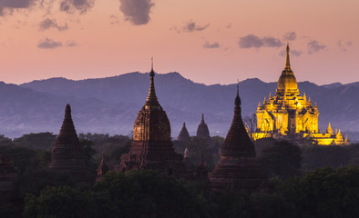 World heritage 4,000 pagoda landscape of Bagan, Myanmar.