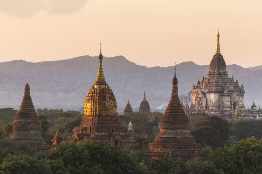 World heritage 4,000 pagoda landscape of Bagan, Myanmar.