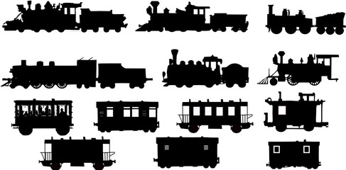 set of old trains 