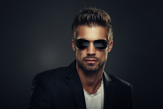 Portrait of men with sunglasses