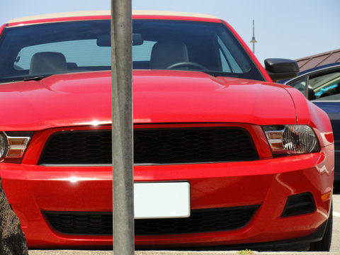 Red Sport Car Close-up