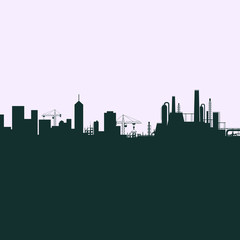 Naklejka premium Sylwetka miasta
