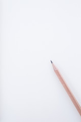 Wood pencil on blank paper
