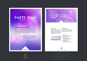 Business brochure, flyer and cover design layout template with e