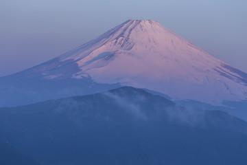 Fototapeta na wymiar Mt. Fuji winter season shooting from Hakone viewpoint. Japan