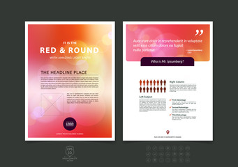 Abstract business brochure, flyer and cover design layout templa