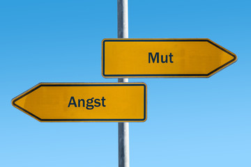 Obraz premium Schild 66 - Mut