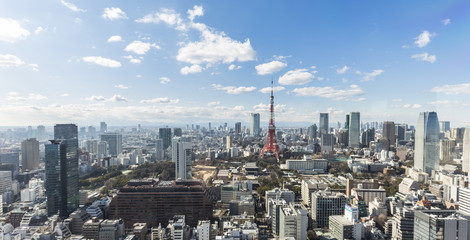 TOKYO, JAPAN - 19 FEBRUARY 2015 - The Tokyo tower in the Kanto r