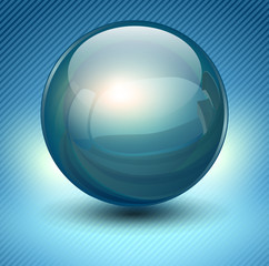 Background with blue glass ball