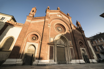 Milan: Facade of  Carmine church