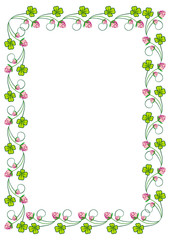 Color frame with clover
