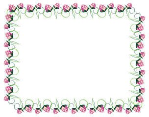 Color frame with clover