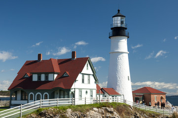 Fototapeta na wymiar Portland Head Light Lighthouse in Maine, New England, USA