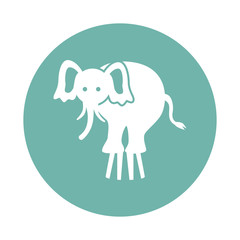 Circus elephant icon