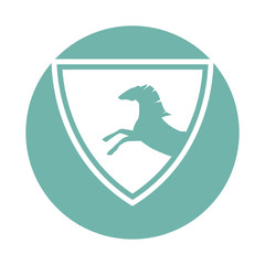 Horse racing sign icon