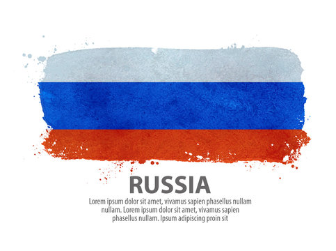 Flag Of Russia. Moscow. Vector Illustration