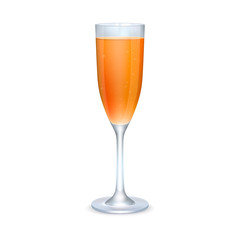 Glass of orange cocktail