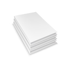 Stack of three blank books 