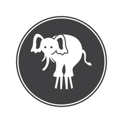 Circus elephant icon