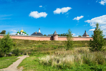 The ancient walls of the Suzdal Kremlin.