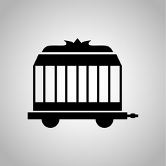 Circus transport cage icon