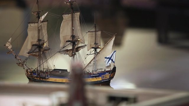Sailing ship and a windmill