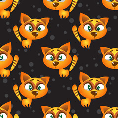 Fototapeta premium cat seamless pattern