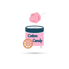 Cotton sweet machine icon