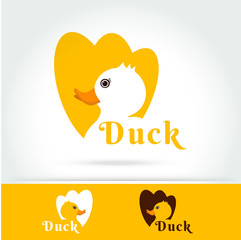 Female duck Flat logo