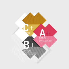 Fototapeta premium Paper style abstract geometric shapes with infographic options