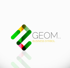 Logo, linear abstract geometric icon