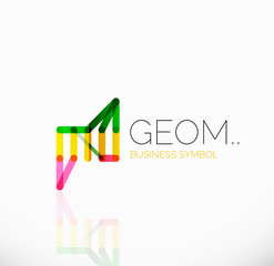 Logo, linear abstract geometric icon