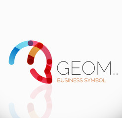 Logo, linear abstract geometric icon