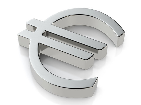 Metallic euro symbol