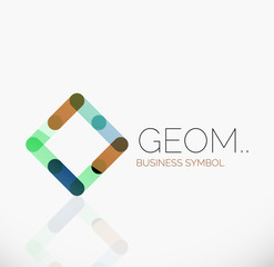 Logo, linear abstract geometric icon
